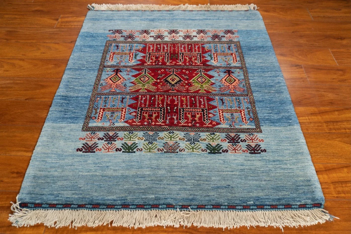 3'8"x4' Qashqaii, Tribal