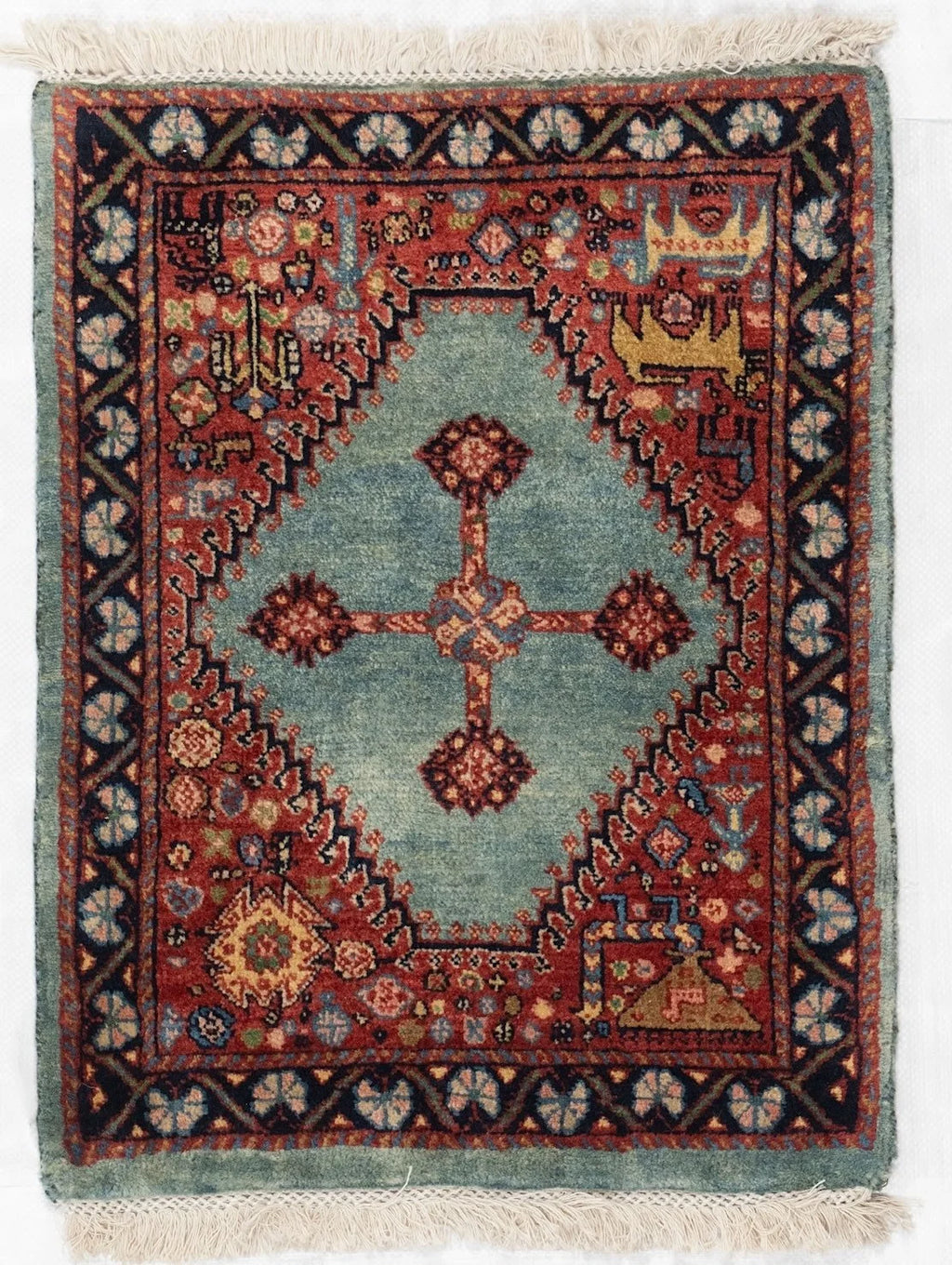 2x3 Qashqaii Persian Tribal Rug