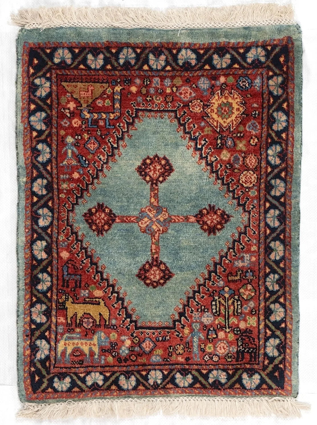 2x3 Qashqaii Persian Tribal Rug