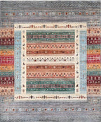 6x9 Gabbeh Afghan Tribal Rug