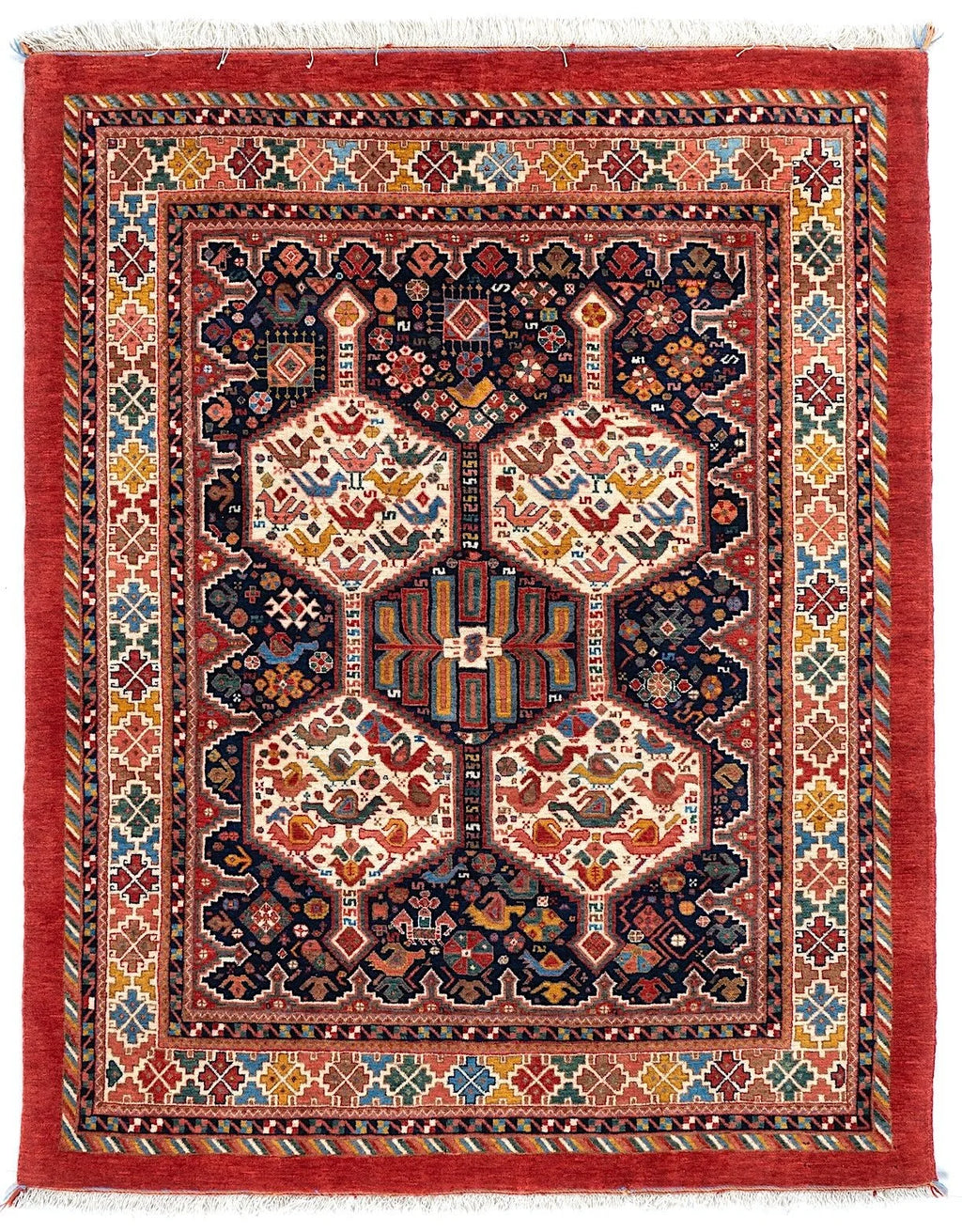 5x7 Qashqaii Persian Tribal Rug