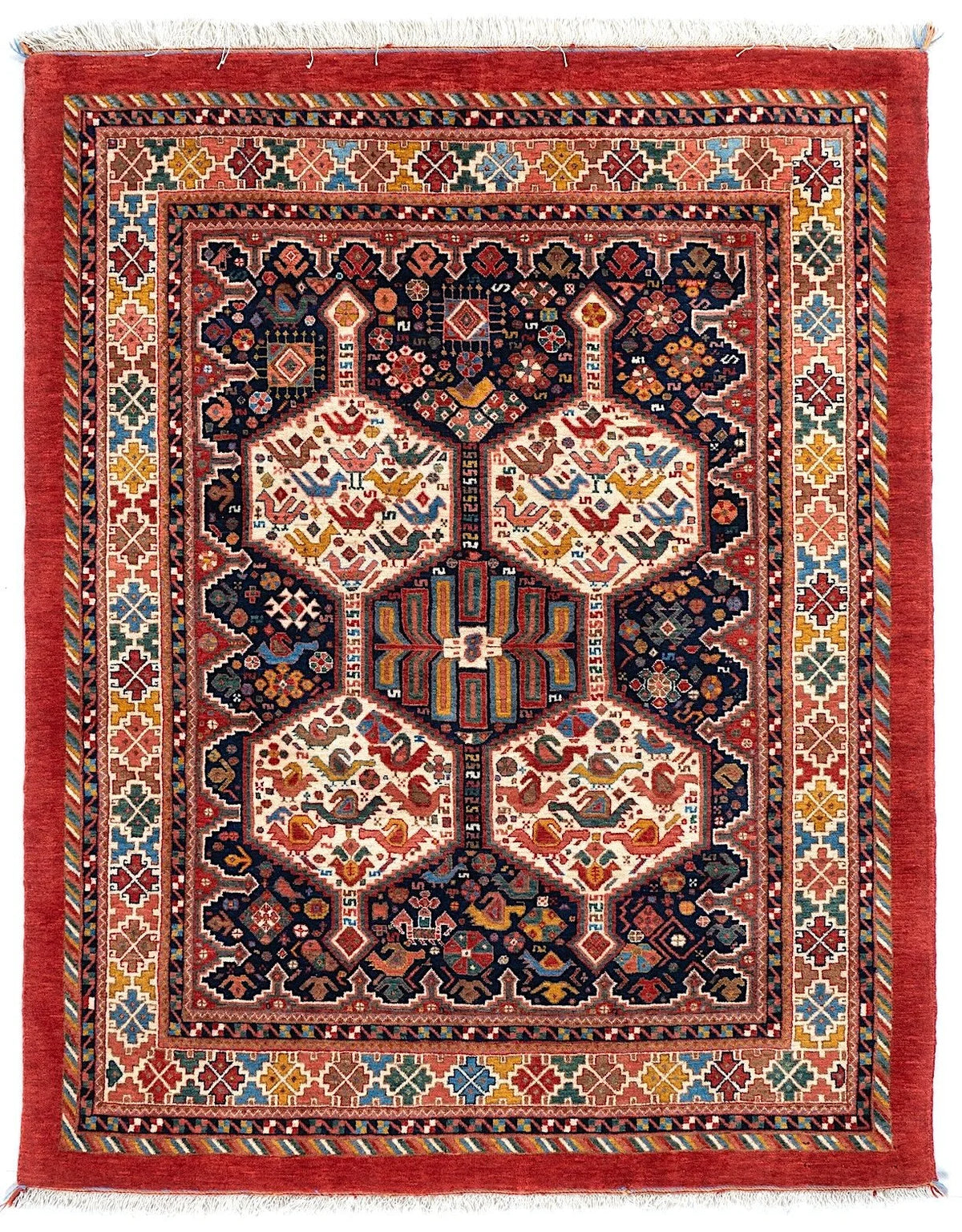 5x7 Qashqaii Persian Tribal Rug