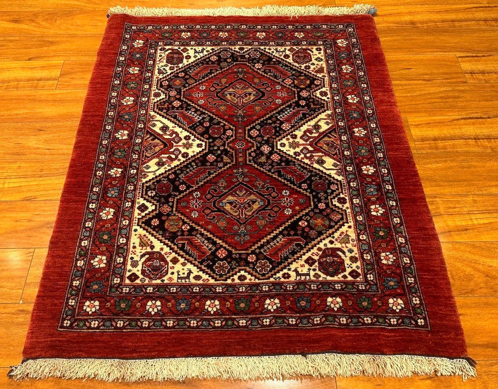 2'11"x3'11" Qashqaii, Tribal (Mah-bas)