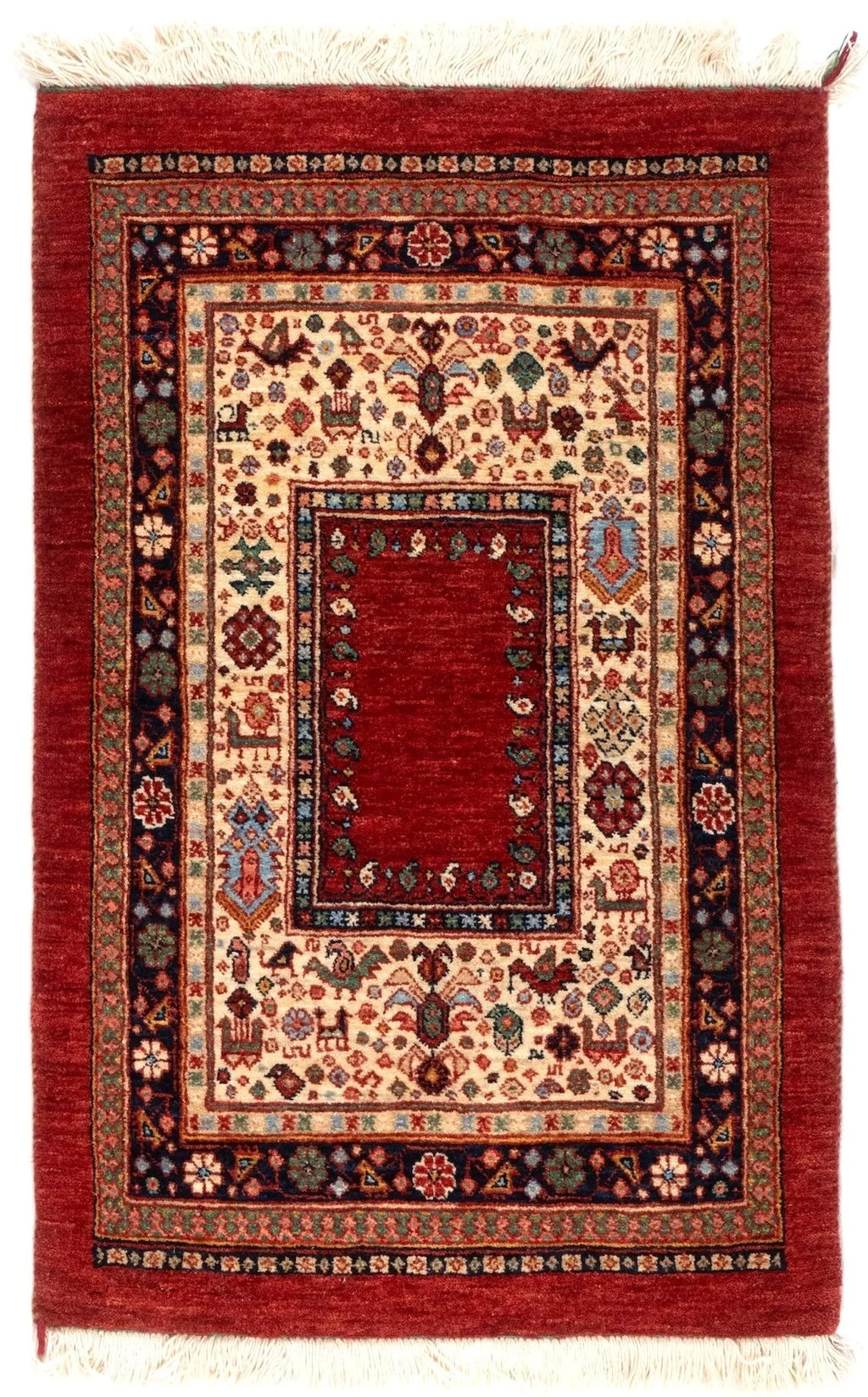2x3 Qashqaii Persian Tribal Rug