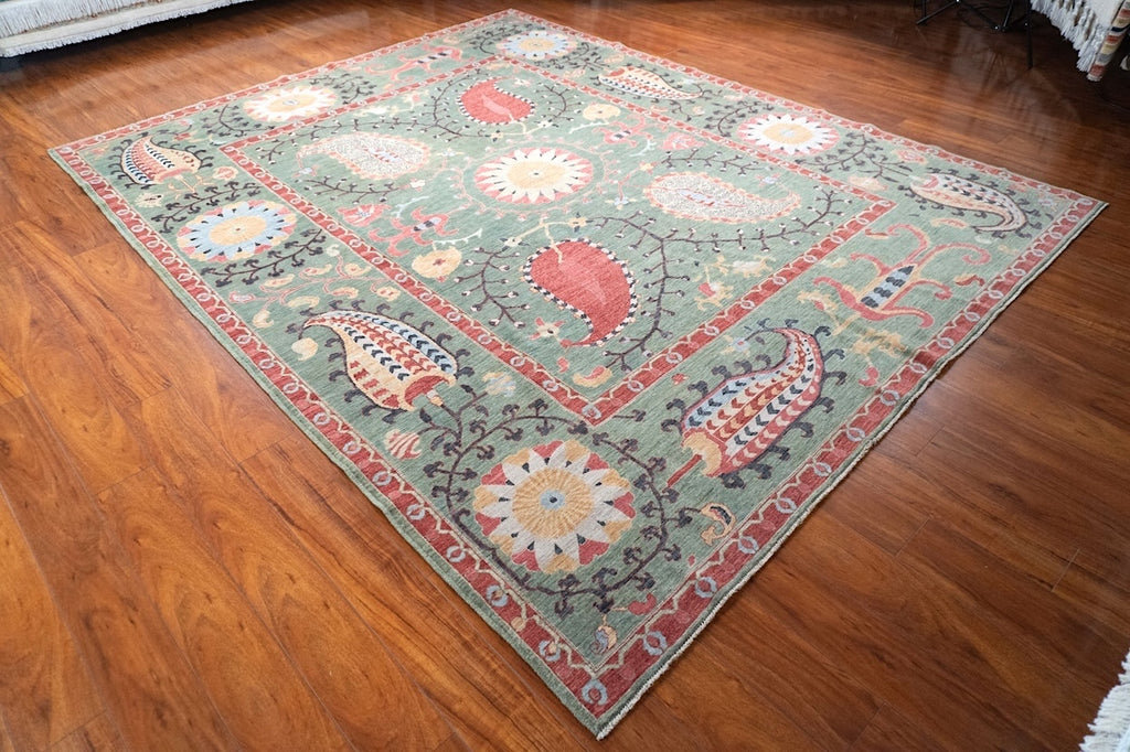 8'2" x 10'2" Suzani, Tribal