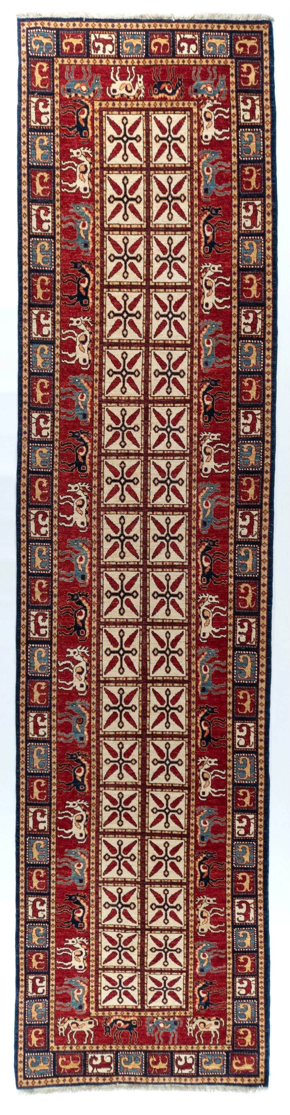 Runner Pazyryk Afghan Tribal Rug