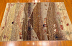 3'2"x4'11" Luri Gabbeh, Tribal