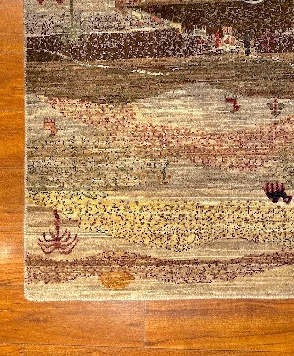 3'2"x4'11" Luri Gabbeh, Tribal