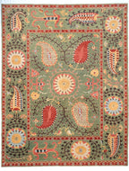 8'2" x 10'2" Suzani, Tribal