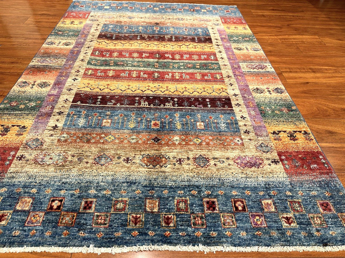 4'3"x6'1" Gabbeh, Tribal