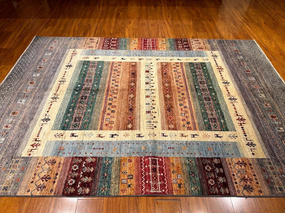 5'8"x8'7" Gabbeh, Tribal