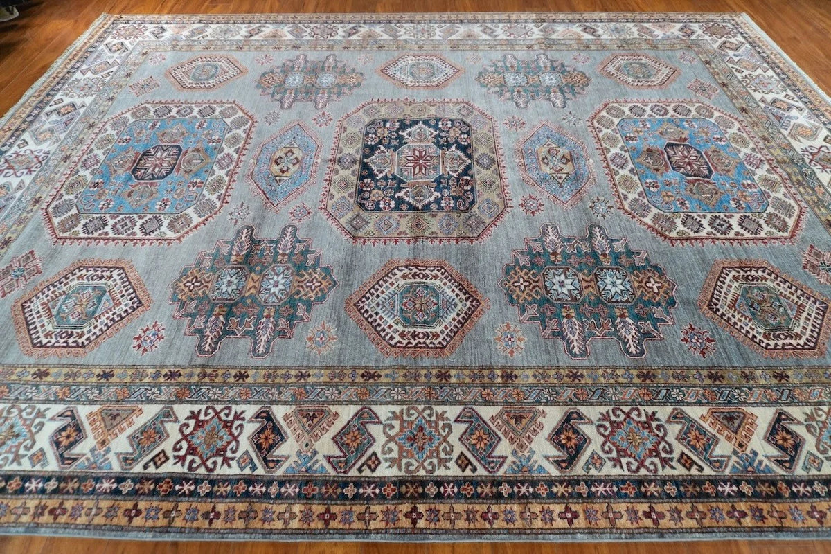 9'2"x11'11" Kazak, Tribal